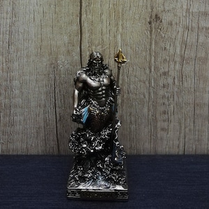 Poseidon - God of The Sea Greek Olympian God Ancient Greece 8.5cm-3.34in  Unique Details Bronze Color Free Shipping - Free Tracking Number