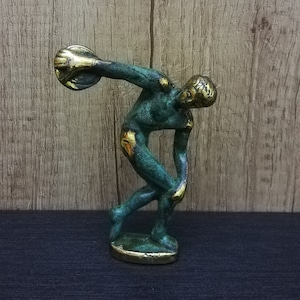 Discobolus - Greek Sculpture Ancient Greek 10cm - 11.61n Bronze Handmade Sculpture Free Shipping - Free Tracking Number