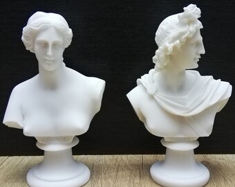 Venus de Milo 15.5cm Bust Head - Apollo 15.5cm Greek Roman God of Music Handmade Sculptures  Free Shipping - Free Tracking Number