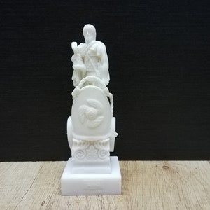 Ares Statue - God of The War Greek Roman God Alabaster Handmade Sculpture 17cm-6.7in White Marble  Free Shipping - Free Tracking Number