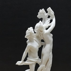 Apollo & Daphne By LORENZO BERNINI Alabaster Handmade sculpture 28.5cm-11.22in Free Shipping - Free Tracking Number