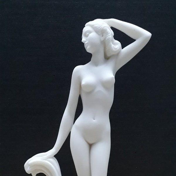 Birth of Goddess Aphrodite 31cm - 12.2In Greek Goddess Venus Alabaster Handmade sculpture Free Shipping - Free Tracking Number