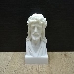 Jesus Christ - Jesus of Nazareth Head Bust Statue 12cm-4.72in Alabaster Handmade Sculpture  Free Shipping - Free Tracking Number