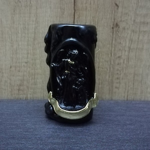 Candle Holder Angel Protects Little Girl 10.5cm - 3.93in Greek Handmade Sculpture White Cast Alabaster Free Shipping - Free Tracking Number