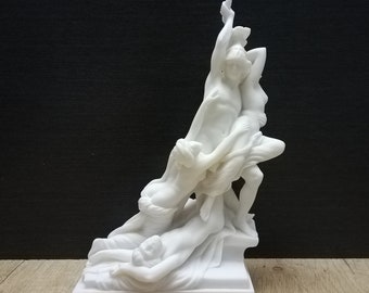 L'enlèvement de Polyxène 20,26 po. - 21 cm Loggia Dei Lanzi par Pio Fedi réplique statue faite main en albâtre livraison gratuite - numéro de suivi gratuit