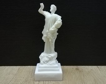 Dionysus Sculpture: Handmade Alabaster Greek God Statue (16.5cm)