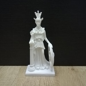 Athena Pallas Ancient Greek Roman Goddess of Wisdom Minerva 16.5cm - 6.49in Alabaster Handmade Statue Free Shipping - Free Tracking Number