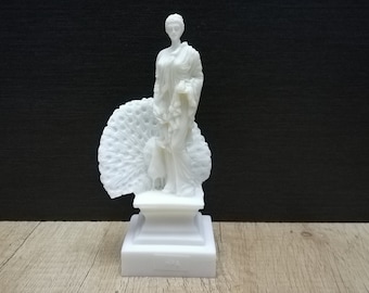 Hera Greek Goddess Alabaster Sculpture: Handmade Statue (16cm-6.3in)