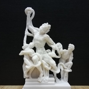 Laocoön and his sons Ancient Greek Museum Copy 29cm-11.41in Handmade Marble & Cast Alabaster Sculpture Free Shipping - Free Tracking Number