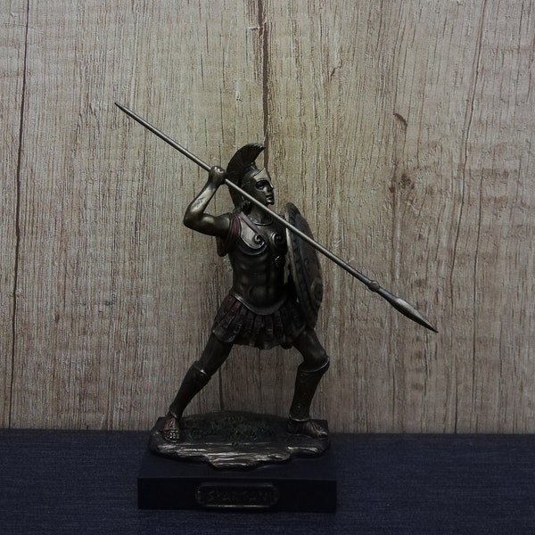 Spartan Warrior 12cm-4.72 Ancient Greece Greek Statue  Unique Details Bronze Free Shipping - Free Tracking Number