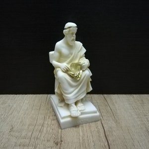 Platon Berühmter griechischer Philosoph Handgemachte Griechische Skulptur 12,5cm-4,92in Weißer Marmor & Alabaster Kostenloser Versand - Kostenlose Tracking-Nummer