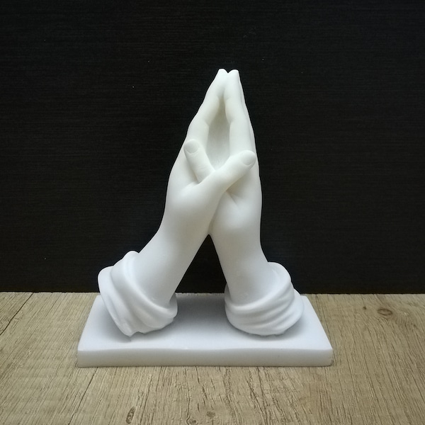 Jesus bete | Jesus Hände 13,5 cm Alabaster handgemachte Skulptur Kostenloser Versand - Kostenlose Tracking-Nummer