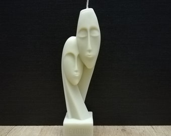 Devotion Greek Statue Candle Cycladic Idol Love Between Couple 21.5cm-8.465in 100% Soy Wax Handmade Free Shipping - Free Tracking Number