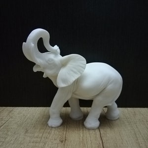 Elephant Marble and Alabaster Handmade Greek Sculpture 15.5cm-6.10in Animal Home Decor Free Shipping - Free Tracking Number