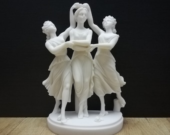 The Three Graces - Charites 23.5cm-9.25in Ancient Greek Statue Museum Copy Alabaster Handmade Sculpture Free Shipping - Free Tracking Number
