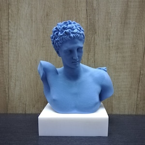Hermes Of Praxiteles Bust Head Ancient Greek Roman God 20cm - 7.87in Alabaster Handmade Statue Free Shipping - Free Tracking Number