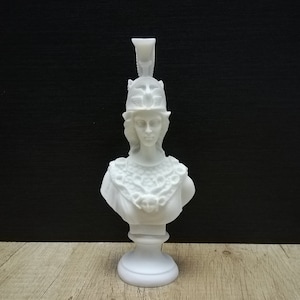 Athena Pallas Bust Head Ancient Greek Roman Goddess of Wisdom 19.5cm - 7.67in Alabaster Handmade Statue Free Shipping - Free Tracking Number