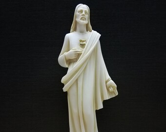 Handmade Alabaster Jesus Christ Statue - 10.23"