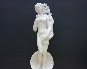 アラバスター製ヴィーナス像：手作りギリシャ女神彫刻（9.25インチ