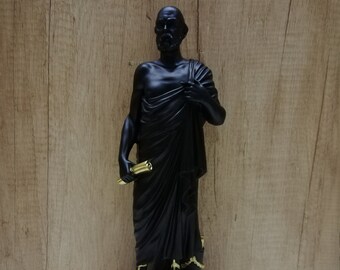 Estatua de Sócrates: Escultura de alabastro del filósofo griego hecha a mano (30 cm)
