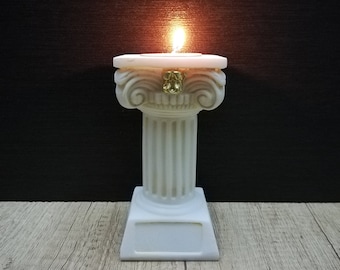 イオニア式柱 古代ギリシャ建築 16.5 cm-6.5 インチ 室内装飾 大理石