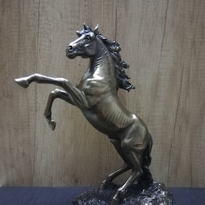 Bronze Color Galloping Horse Statue - Veronese Design (12.2in)