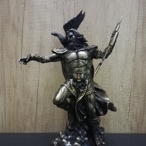 Zeus With Thunderbolt- Ancient Greek God- The King of the Gods 25cm-9.84in Unique Details Bronze Color Free Shipping - Free Tracking Number