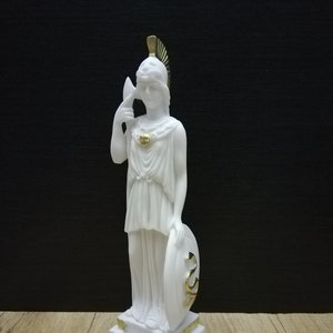 Athena Pallas Ancient Greek Roman Goddess Athena 25.5cm - 10.03in Alabaster Handmade Statue Free Shipping - Free Tracking Number