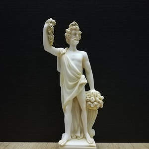 Dionysus Greek Roman God Of Grape-harvest & Wine 25.5cm-10in Alabaster Handmade Sculpture White Marble Free Shipping - Free Tracking Number