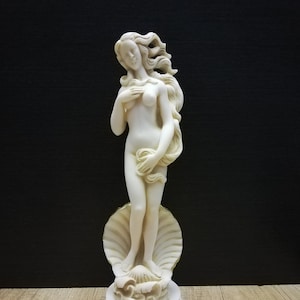 Birth of Goddess Aphrodite 35cm-13.77in Greek Goddess Venus Alabaster Handmade-Handpainted Sculpture  Free Shipping - Free Tracking Number