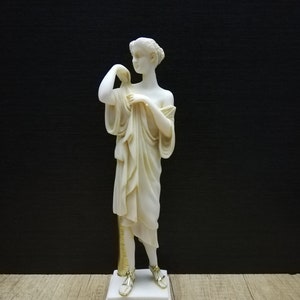 Artemis Ancient Greek Roman Goddess of the Hunt Diana 27cm - 10.62in Alabaster & Marble Handmade Statue Free Shipping - Free Tracking Number