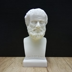 Aristotle Bust Head Famous Greek Philosopher Handmade Greek Sculpture 25.5cm-10.03in White Marble  Free Shipping - Free Tracking Number