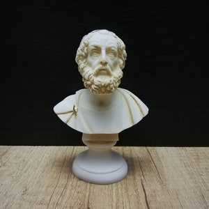 Homer Bust Head 15cm-5.90in Famous Ancient Greek Author Handmade Marble Cast Sculpture Free Shipping - Free Tracking Number