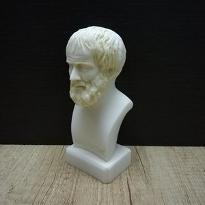 Aristotle Bust Head 20cm-7.87in Famous Greek Philosopher Handmade Greek Sculpture  White Marble  Free Shipping - Free Tracking Number