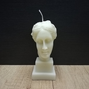 Hygieia-Hygeia Büste Kopf | Göttin der Gesundheit & Sauberkeit | Kerze | 100% Sojawachs | 15cm - 5,90in Kostenloser Versand - Kostenlose Tracking-Nummer