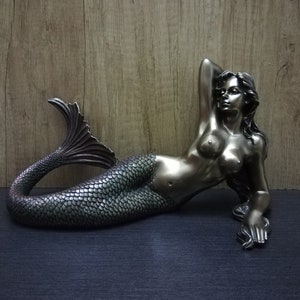 Mermaid 16.5cmH - 29cmW Female Gorgon | Sexy | Woman | Unique Details Bronze Color Free Shipping - Free Tracking Number