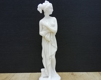 Statua di Kore in alabastro: scultura greca fatta a mano (23,5 cm)
