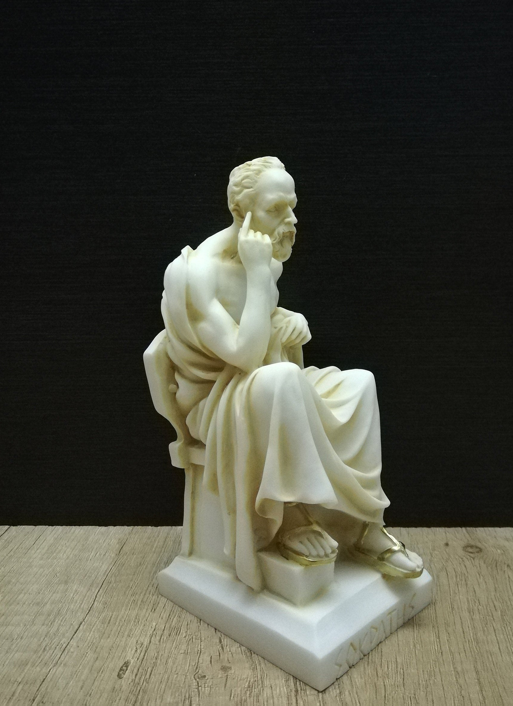 ソクラテス像：手描きのアラバスター製ギリシャ哲学者彫刻 - Etsy 日本