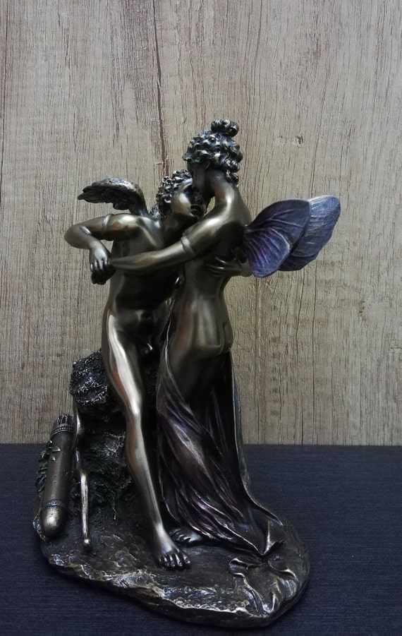 古代ギリシャ神話 キューピットとプシュケ ブロンズ風 彫像 彫刻 置物