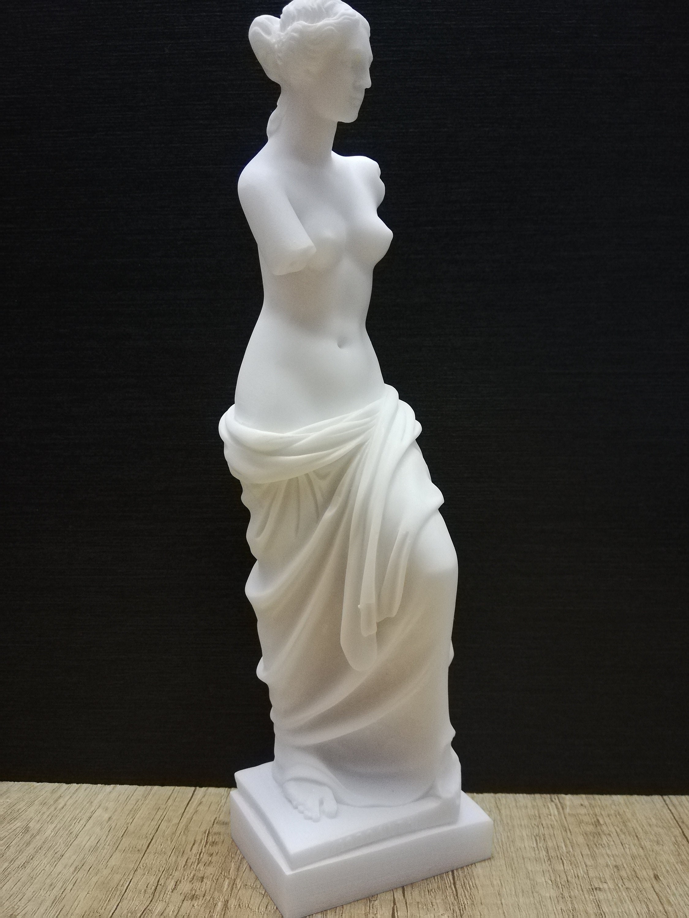 手作りアラバスター製ミロのヴィーナス像 - アフロディーテ彫刻（27 cm