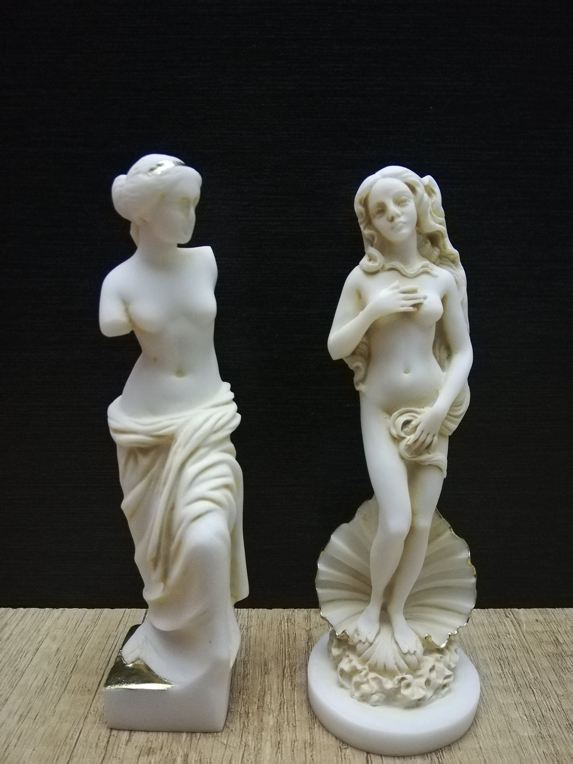 Alabaster Venus De Milo & Birth of Aphrodite Statue Set - Handmade ...
