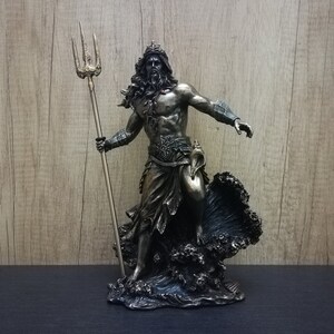 Poseidon - God of The Sea Greek Olympian God Ancient Greece 30cm-11.81in Unique Details Bronze Color Free Shipping - Free Tracking Number