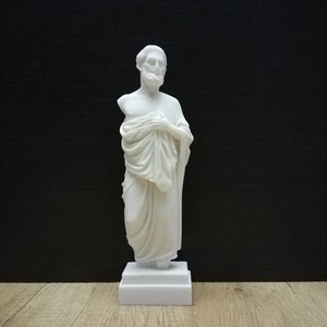 Hippocrates The Father of Medicine 24cm-9.45in Handmade Marble Cast Sculpture Free Shipping - Free Tracking Number