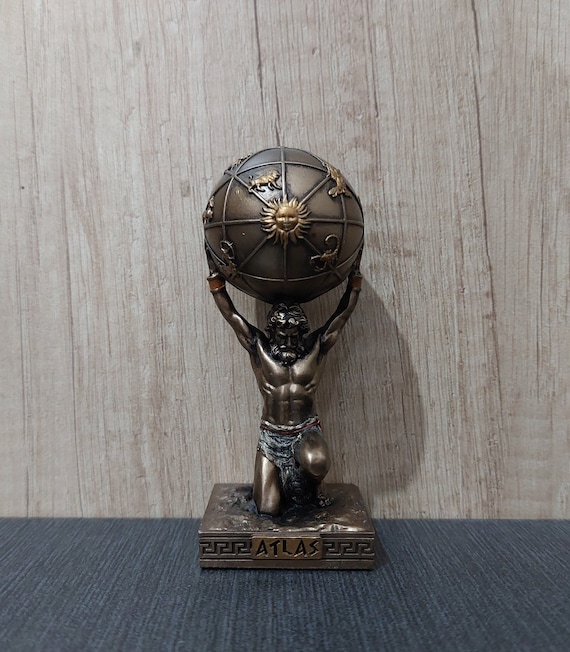 アトラス像：天球儀を握るギリシャ神話のタイタン、美術館所蔵コピー