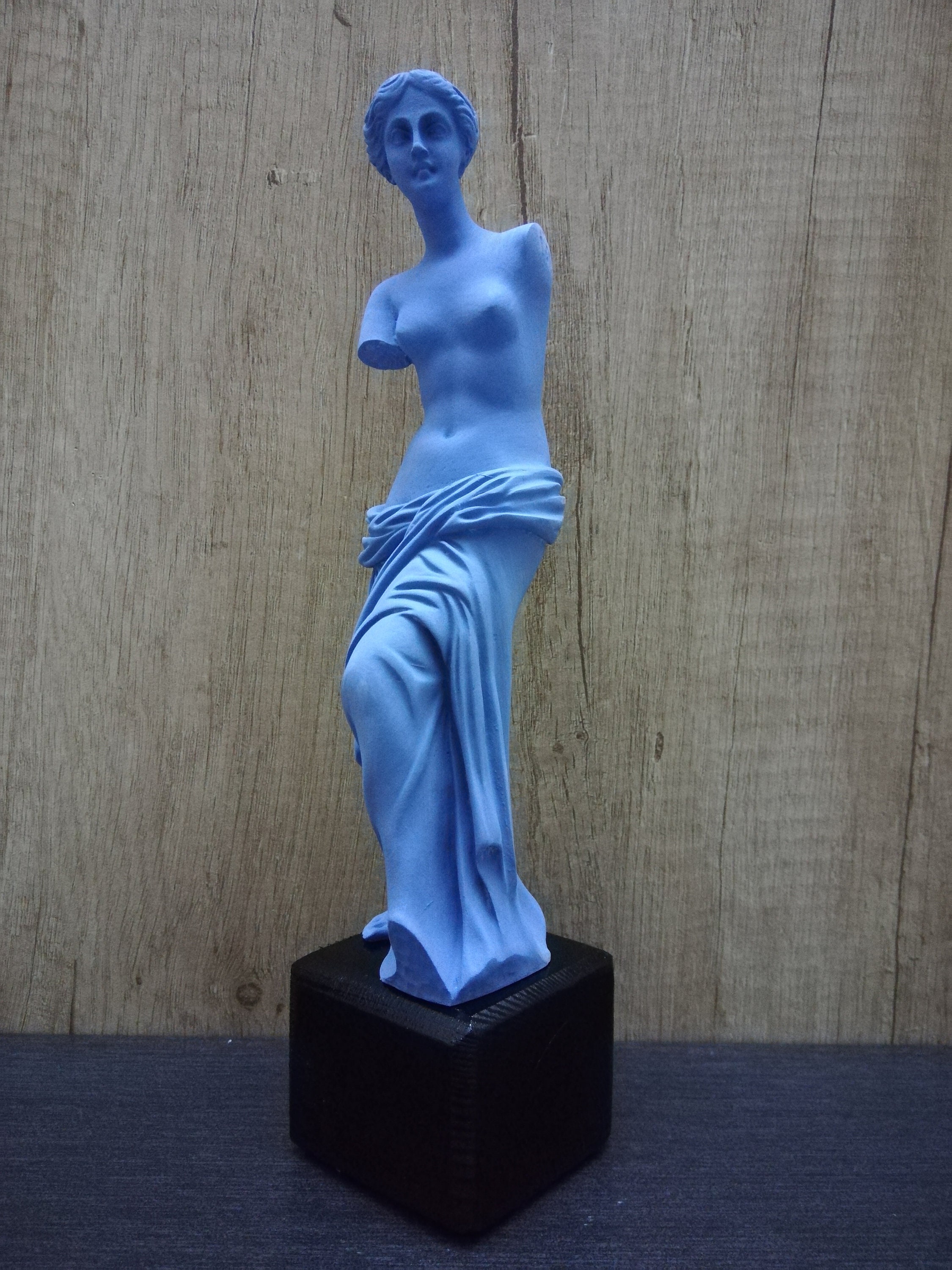 Handmade Venus De Milo Statue: Blue Alabaster Aphrodite Sculpture - Etsy
