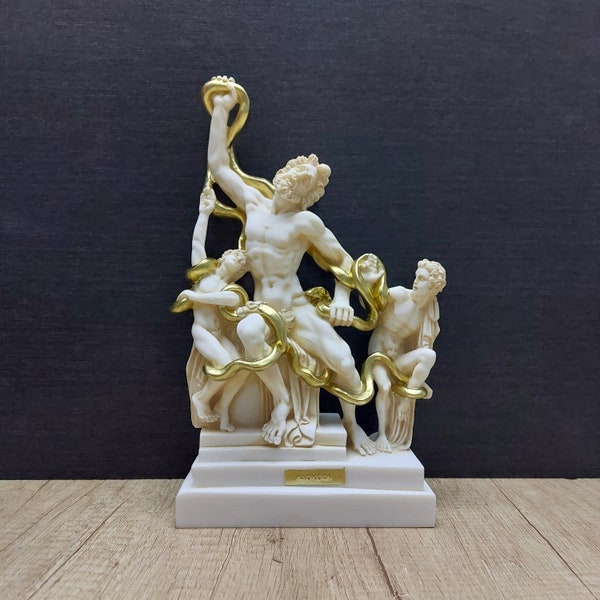 Laocoön and his sons Ancient Greek Museum Copy 29cm-11.41in Handmade Marble & Cast Alabaster Sculpture Free Shipping - Free Tracking Number