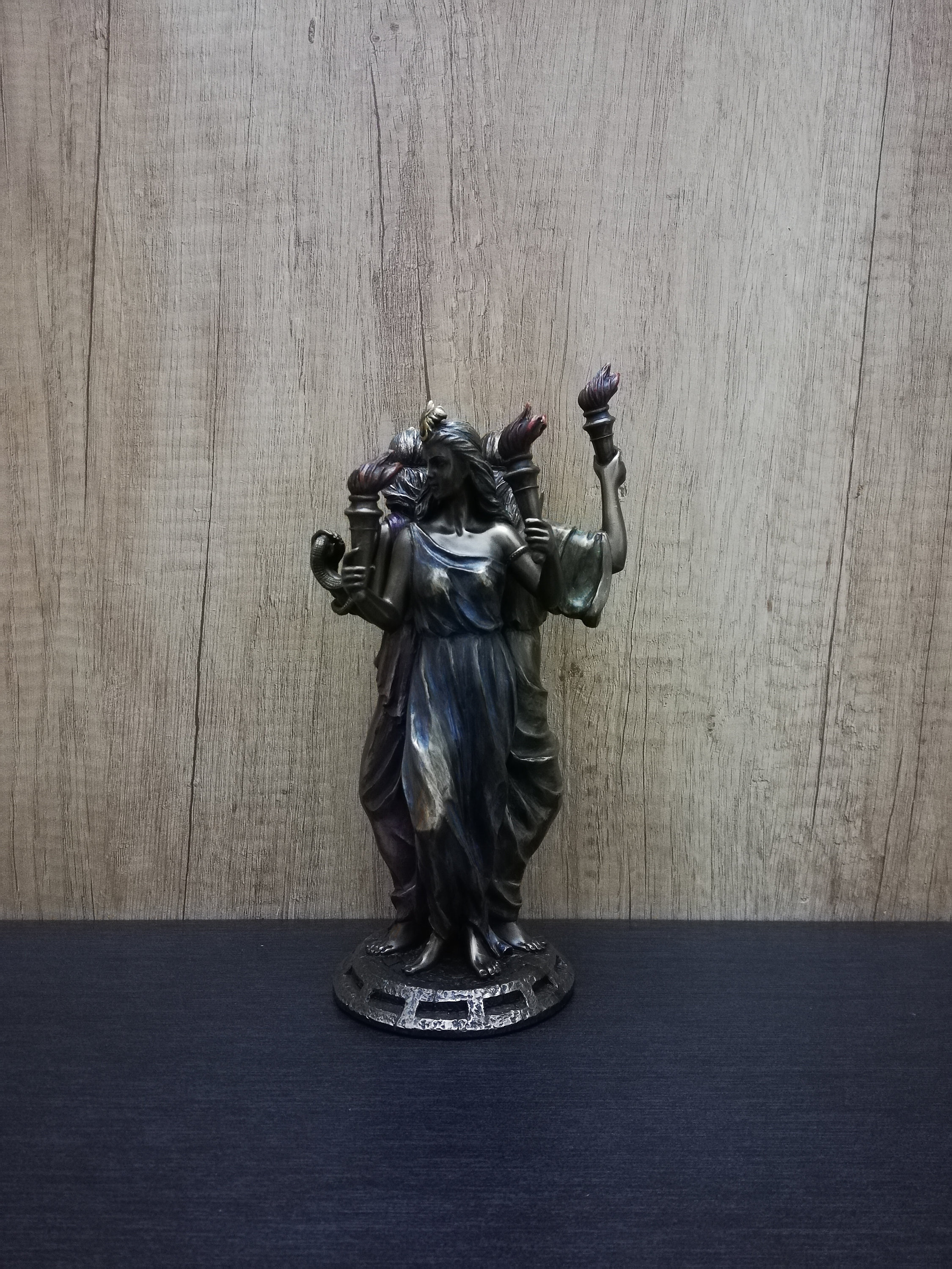 Hecate, goddess of magic 21cm - 8.26in Ancient Greek Mythology Unique Details Bronze Color Free Shipping - Free Tracking Number
