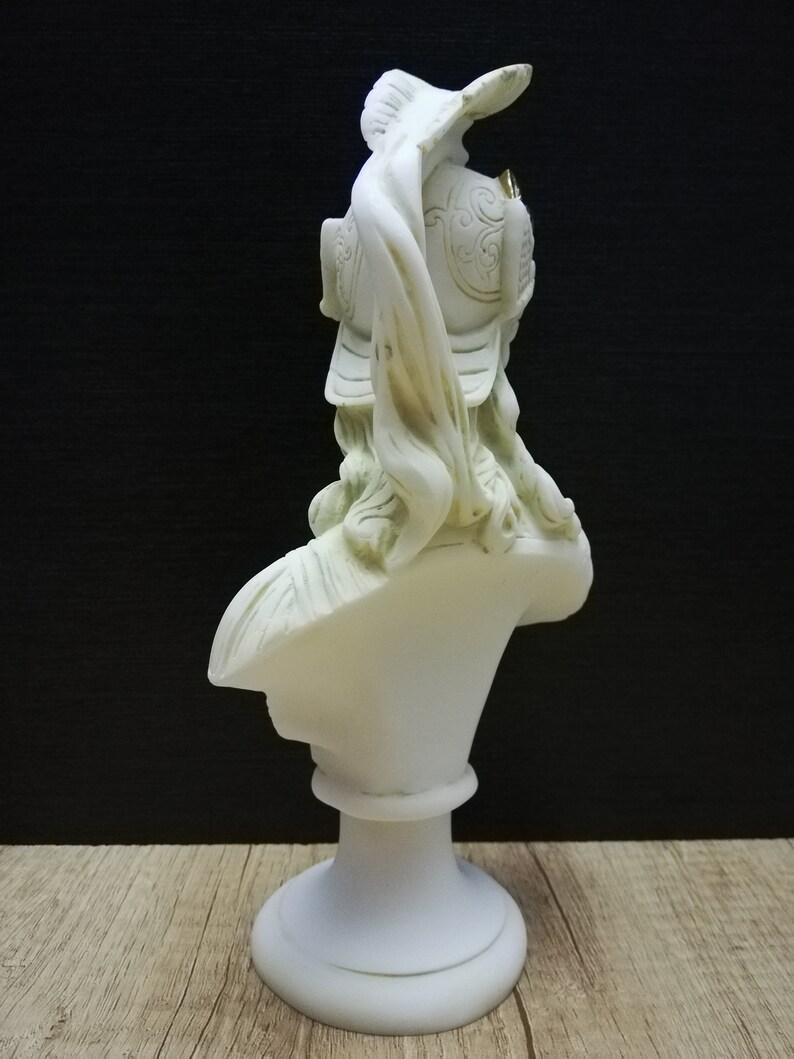 Athena Pallas Bust Head Ancient Greek Roman Goddess Athena 23.5cm 9.25In Alabaster Handmade Statue Free Shipping Free Tracking Number image 5