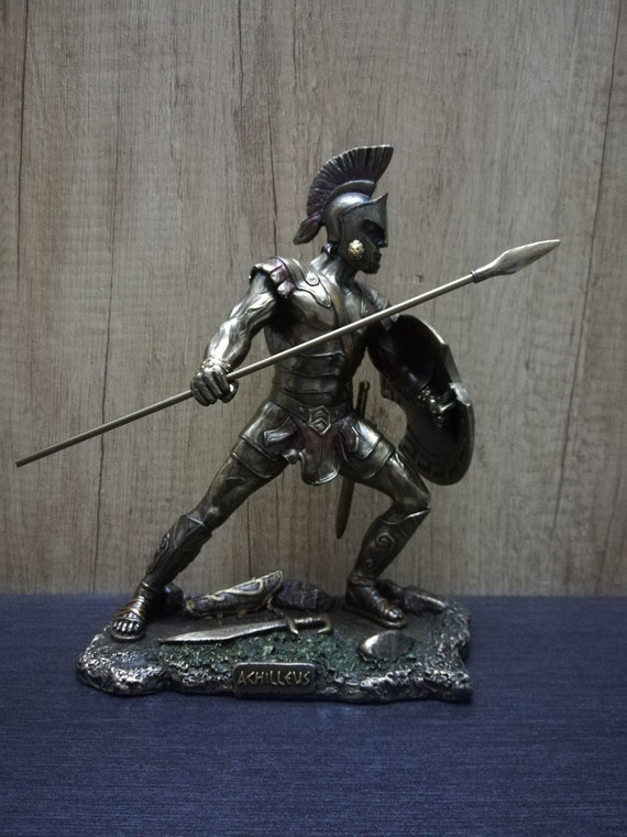 アキレスブロンズ仕上げ像：ギリシャ神話の戦士（8.85インチ） - Etsy 日本