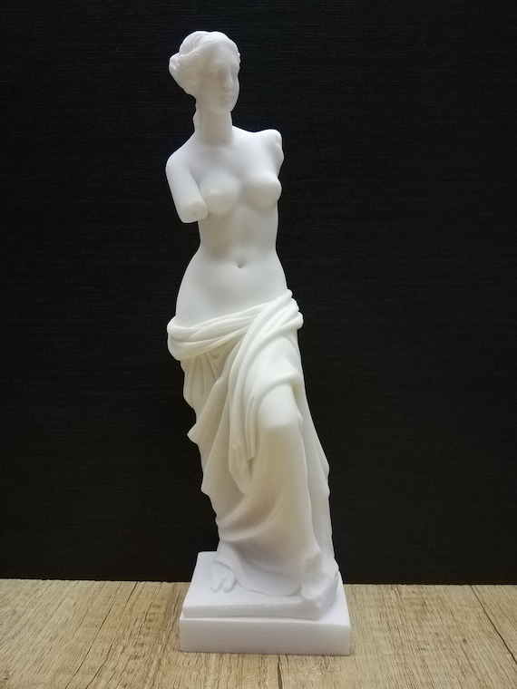 手作りアラバスター製ミロのヴィーナス像 - アフロディーテ彫刻（27 cm